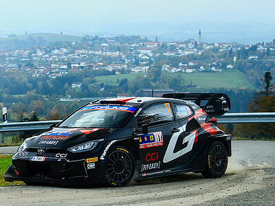 WRC Fahrzeug bei der Central European Rallye